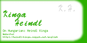 kinga heindl business card